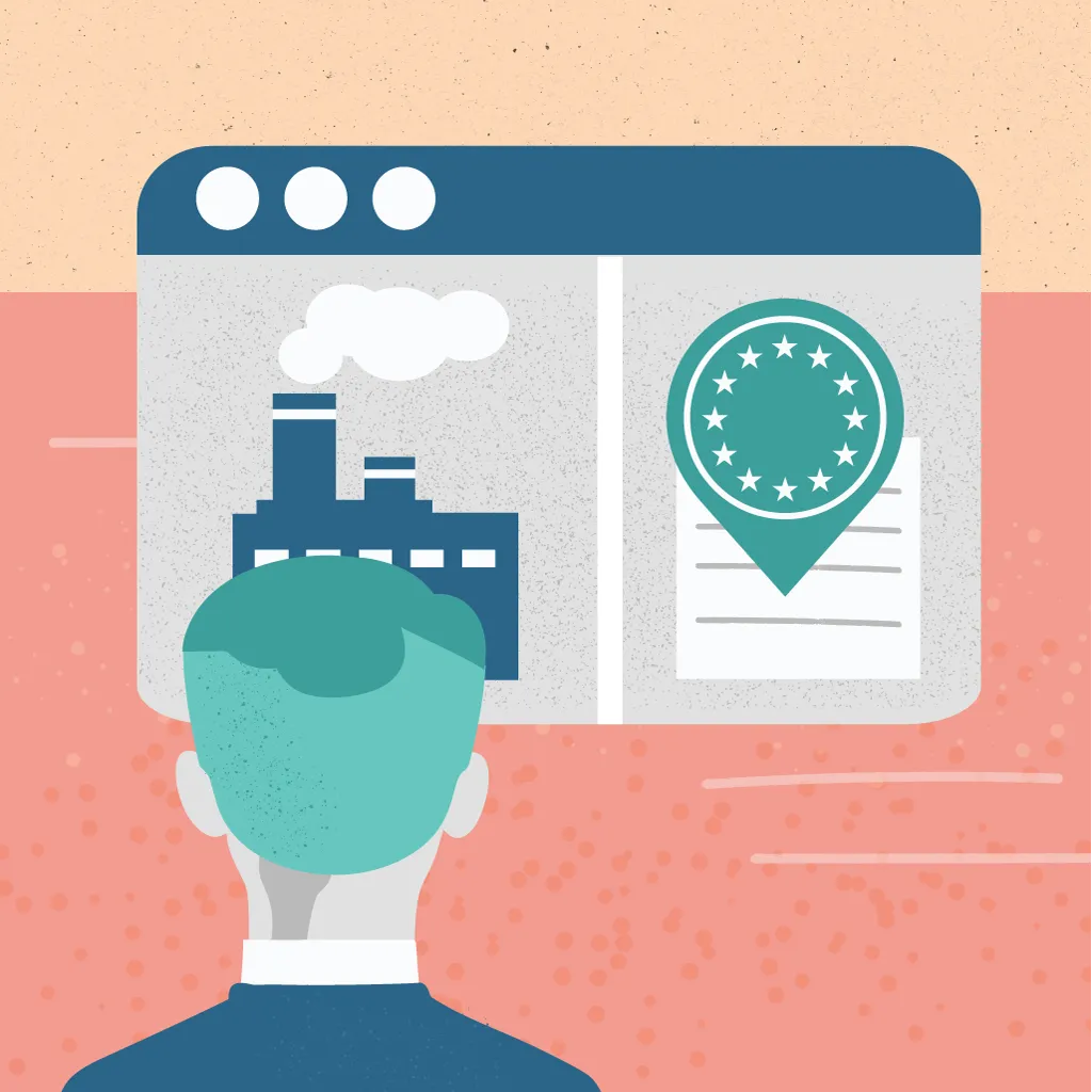 Illustration der gemeinsamen Verantwortung von Staat und Industrie im Kampf gegen Mikroplastik