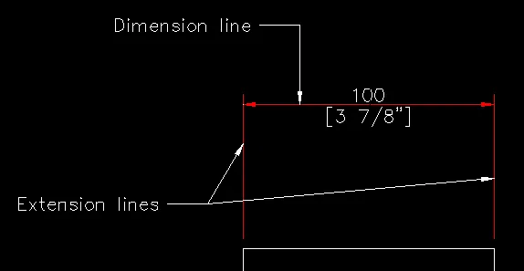 Detail Bemaßungs- und Maßhilfslinien
