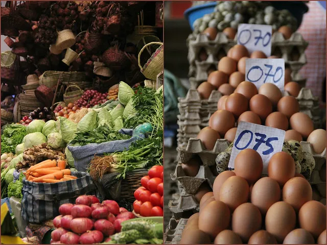 Ein bunter Obststand auf dem Mercado Central in Sucre