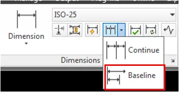 Grundlinienbemaßung Werkzeug