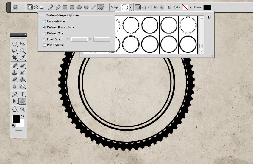 Kreis-Photoshop-Formen