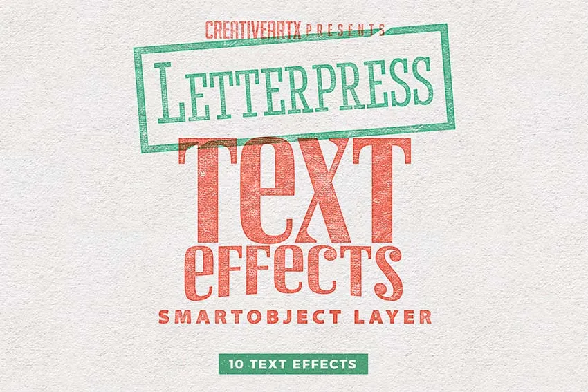 Letterpress Vintage Texteffekte (PSD)