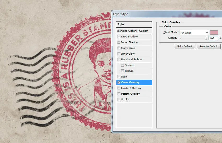 Mehrfarbiger Gummistempel in Photoshop