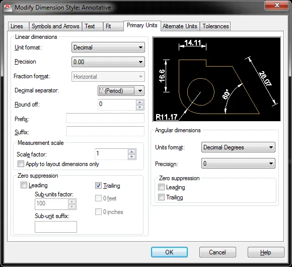 Registerkarte Primäre Einheiten