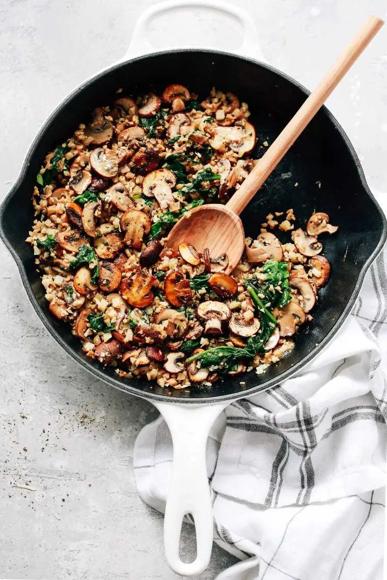 09 Mushroom Cauliflower Rice Skillet