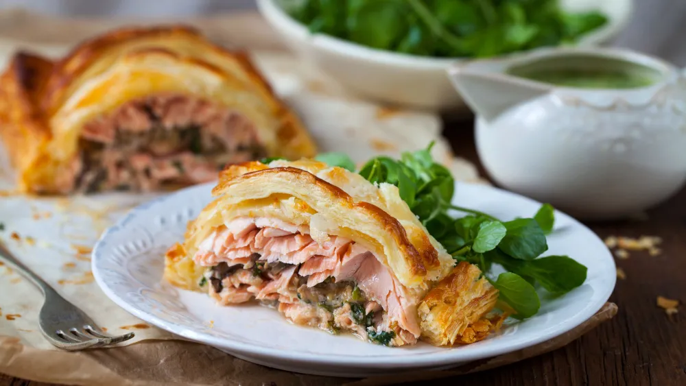 Abbildung von Gefüllt mit Lachs und Nüssen