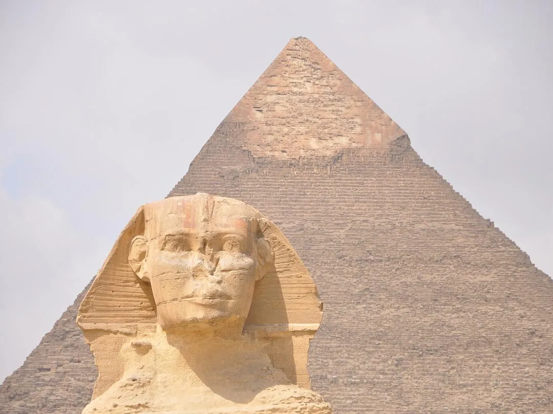 ägypten pyramiden von gizeh mit sphinx