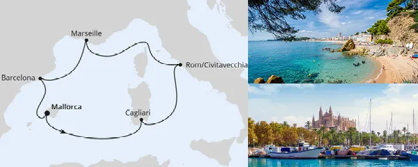 AIDA Schiff im Mittelmeer