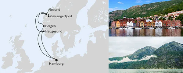 AIDA Schiff vor Norwegen