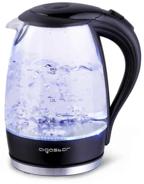 Aigostar Adam 30GOM Wasserkocher: Glas-Optik mit LED-Beleuchtung