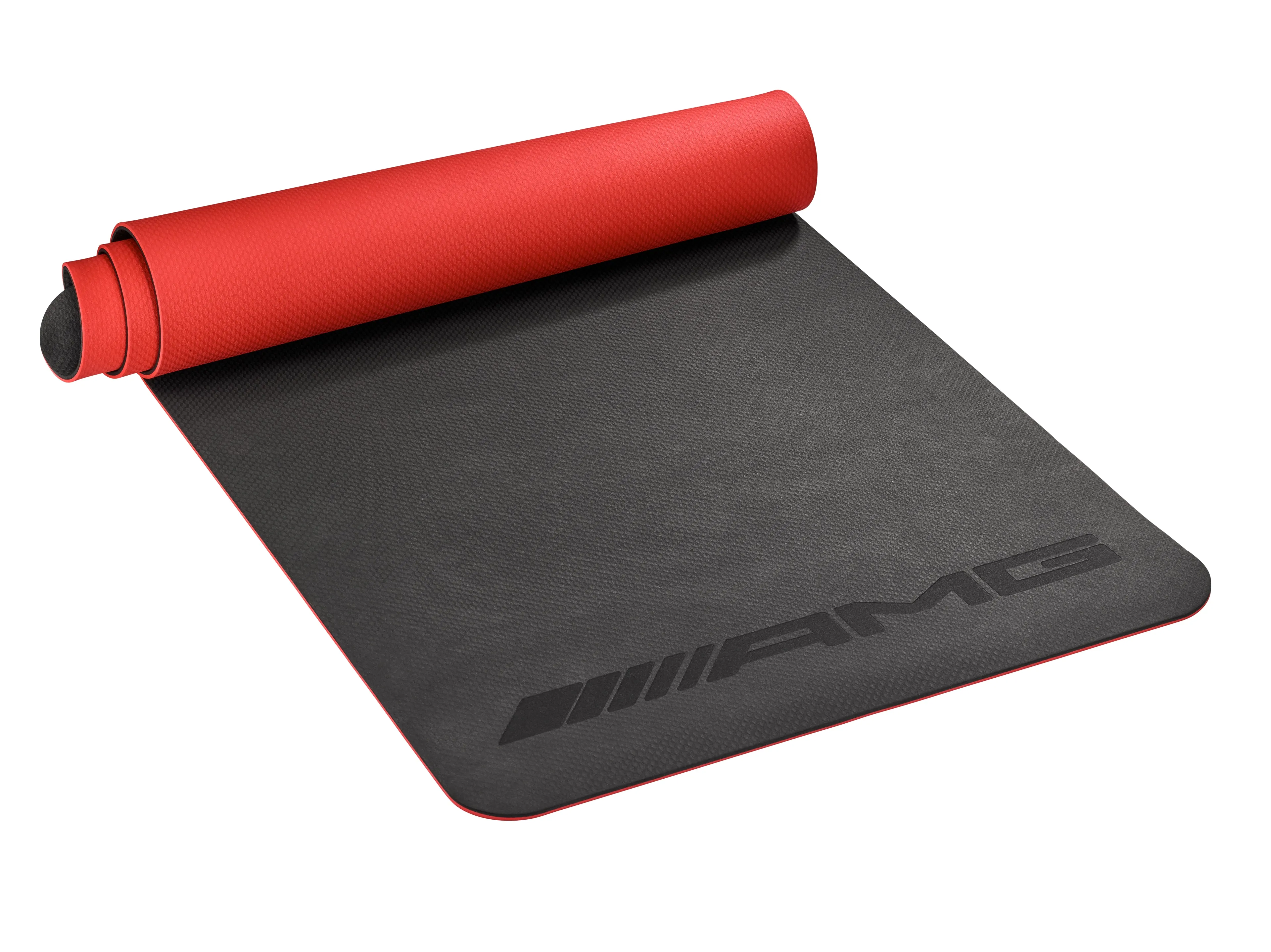 AMG Fitnessmatte in Schwarz/Rot mit Schriftzug