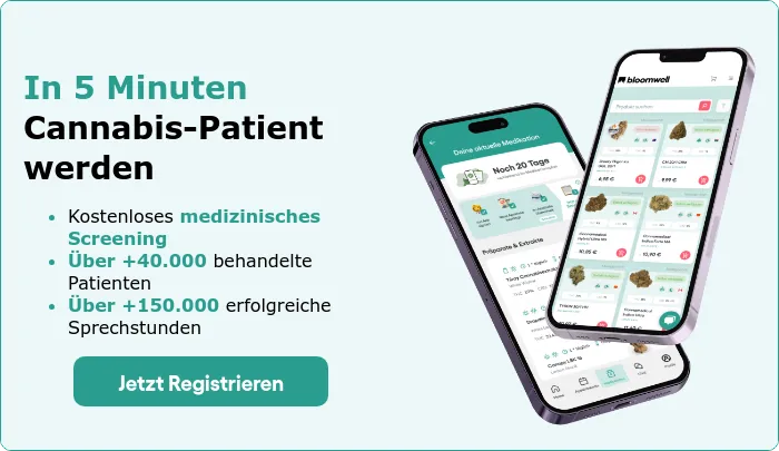 Anfrage für medizinisches Cannabis in Deutschland: Kostenloses Screening, schnelle Behandlung bei chronischen Schmerzen durch Cannabis-Spezialisten mit über 40.000 behandelten Patienten.