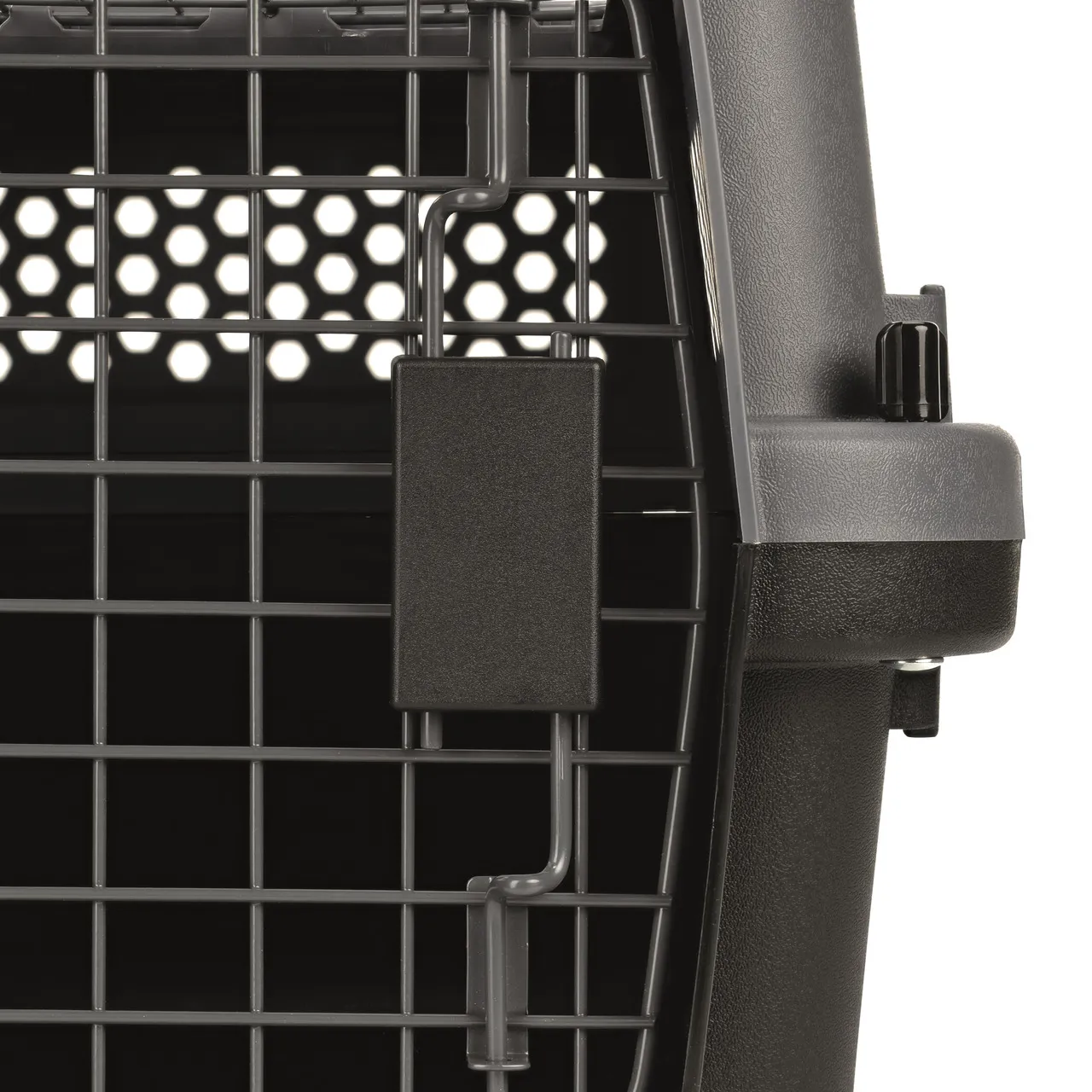 AniOne Transportbox für Katzen &amp; kl. Hunde, Kunststoff/Metall, sichere Belüftung, einfache Verriegelung, ideal f. Transport.