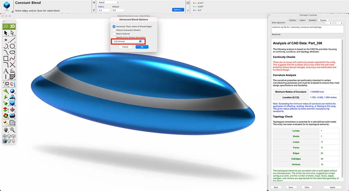 Anpassbare ACIS-Blend-Versionen in ViaCAD® für flexible Designlösungen