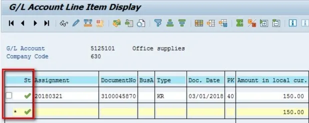 Anpassen des Layouts der FBL3N-Anzeige durch Hinzufügen von Feldern