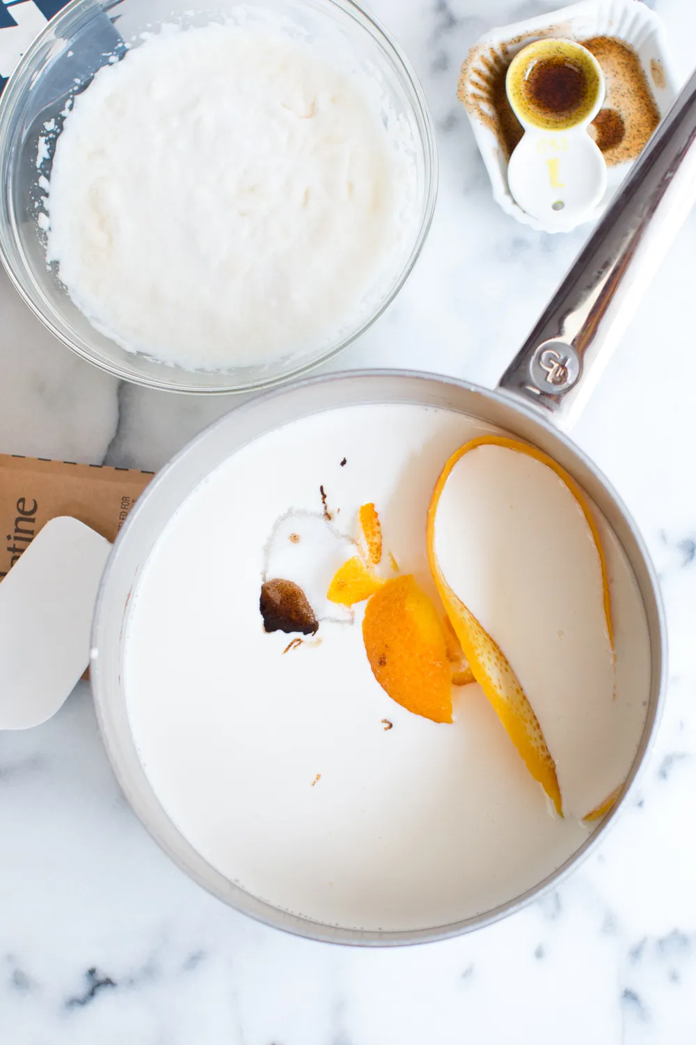 Aperol Spritz Panna Cotta Creme ziehen lassen