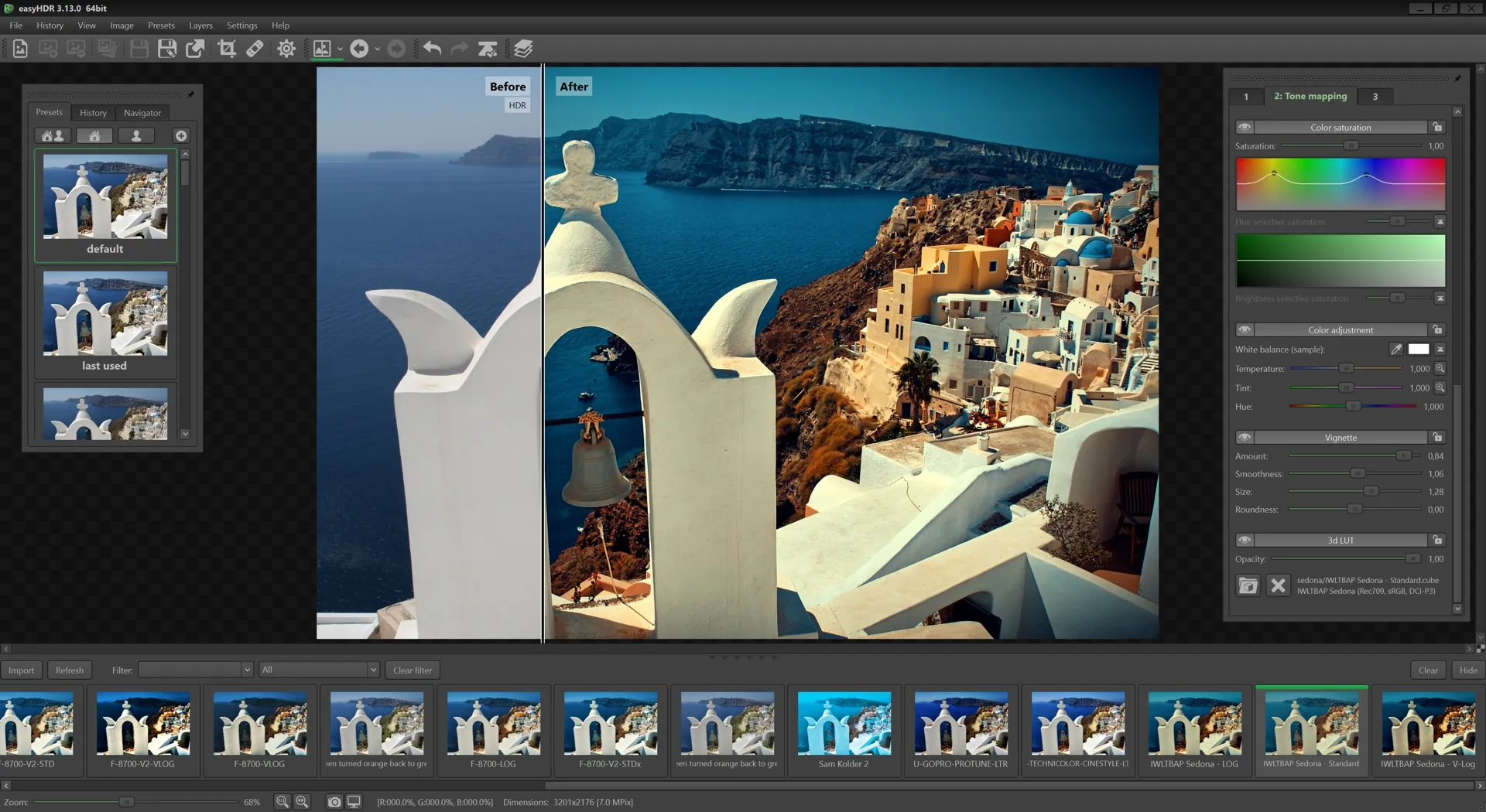 Arbeitsbereich von easyHDR 3: Professionelle HDR Software mit erweiterten Funktionen