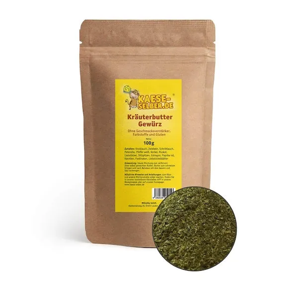 Aromatisches Kräuterbutter Gewürz für die Verfeinerung von selbstgemachter Butter.