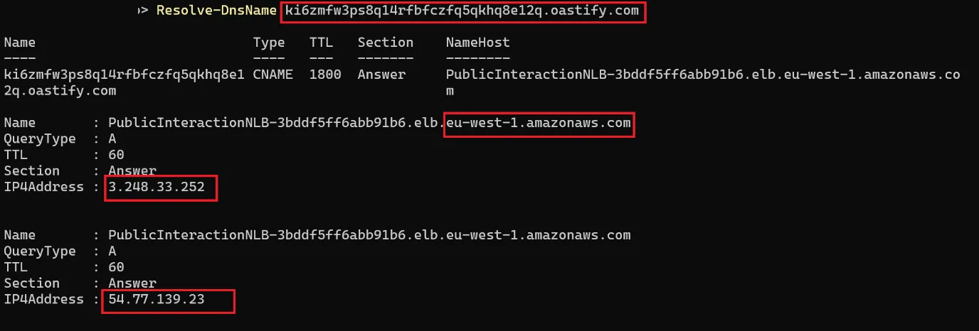 Aufgelöste IP-Adresse im DNS A-Record