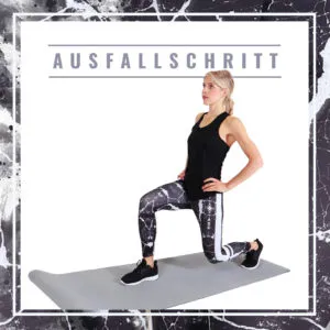 Ausfallschritt mit Kurzhanteln, eine wichtige Fitnessübung für die Beinmuskulatur