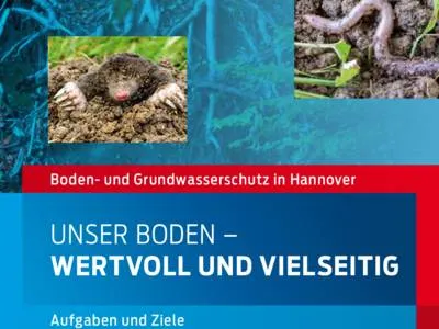 Ausschnitt vom Faltblatt "Unser Boden" mit Grafik zu Bodenfunktionen und Lebensräumen