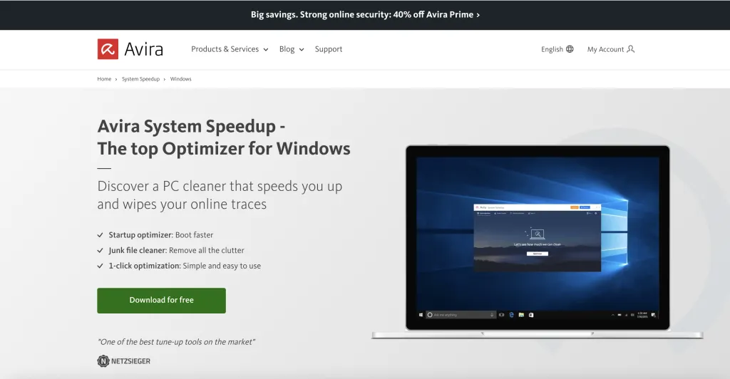 Avira System Speedup Benutzeroberfläche zur Leistungsoptimierung unter Windows – Erfahrungen und Funktionen