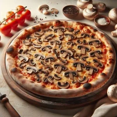 Basische Pizza Funghi mit Pilzen und frischen Kräutern
