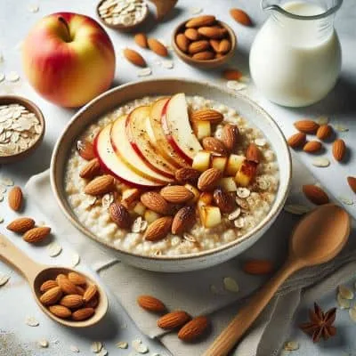 basisches bratapfel porridge