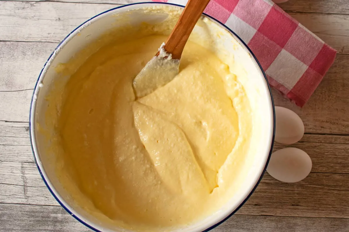 batter in a large mixing bowl