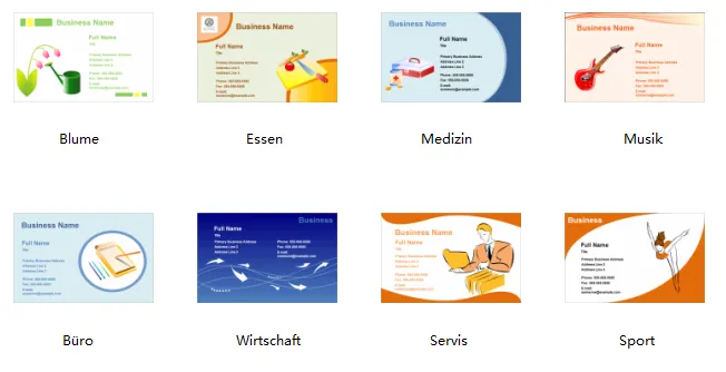 Beispiel einer professionellen Visitenkarte erstellt mit EdrawMax