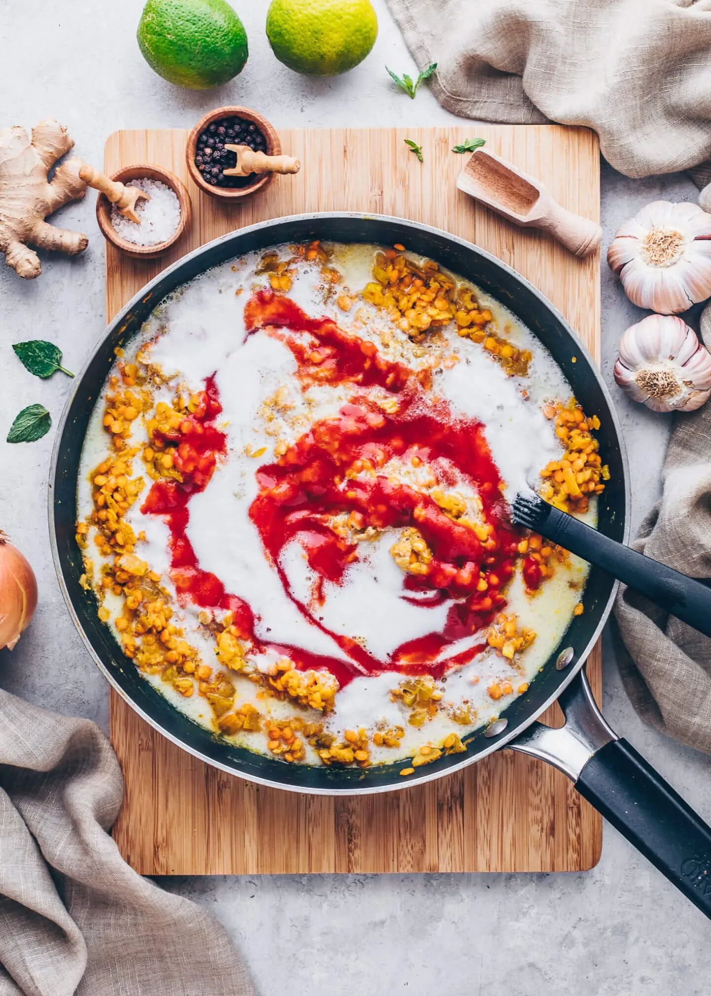 Bestes veganes Rote Linsen Dal