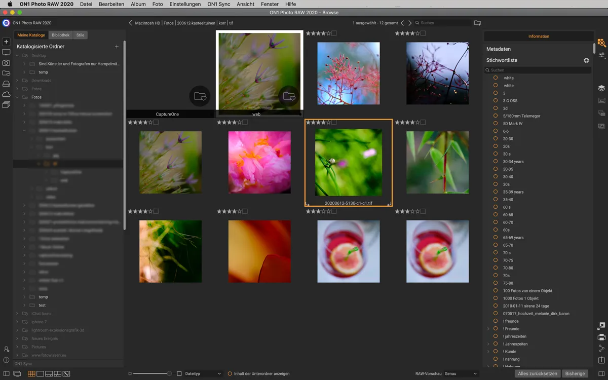 Bildbearbeitung / Fotoverwaltung ON1 Photo RAW