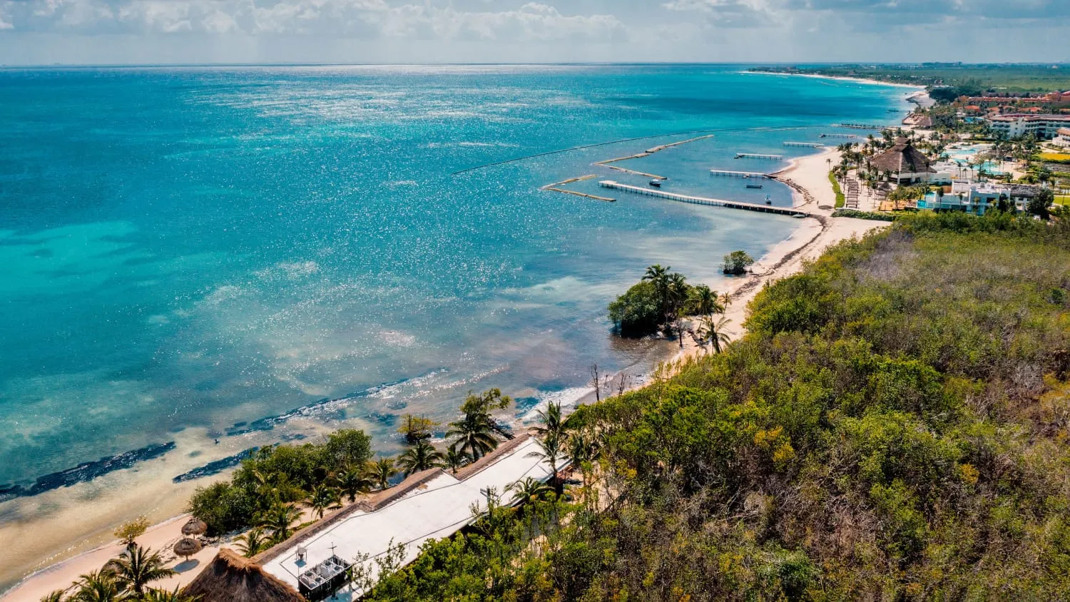 Blick auf die Playa del Carmen in Mexiko