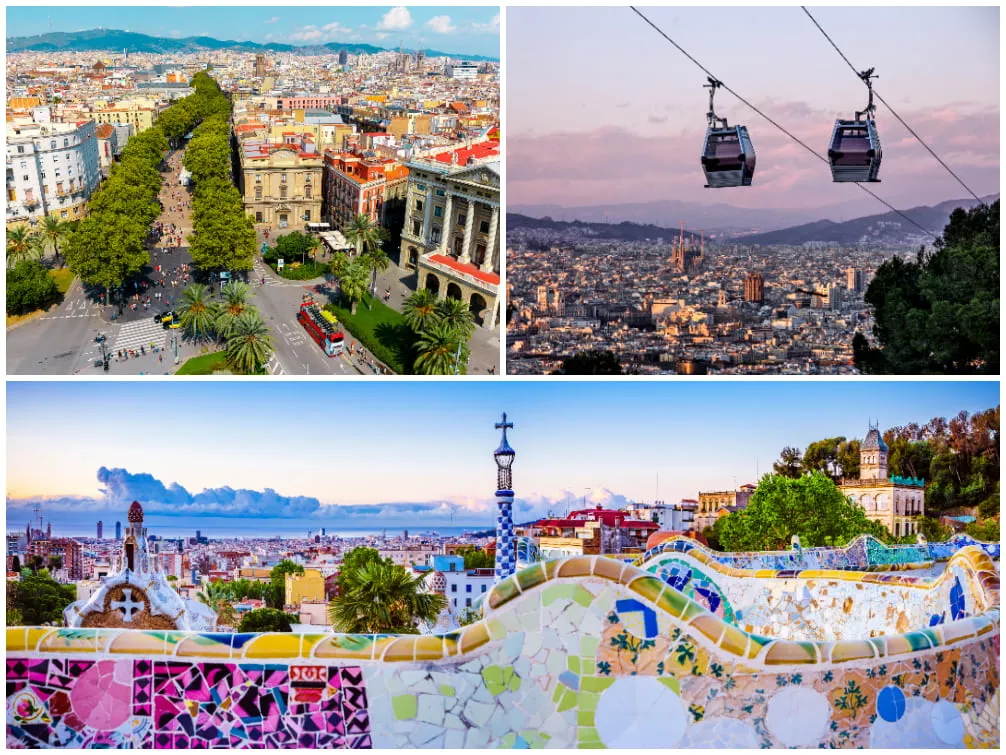 Blick auf die Stadt Barcelona mit Sagrada Familia