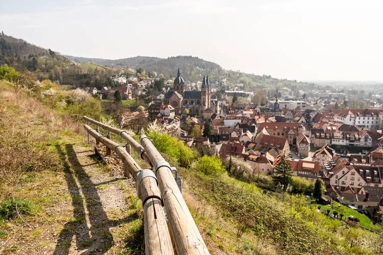 Blick auf Heppenheim an der hessischen Bergstraße
