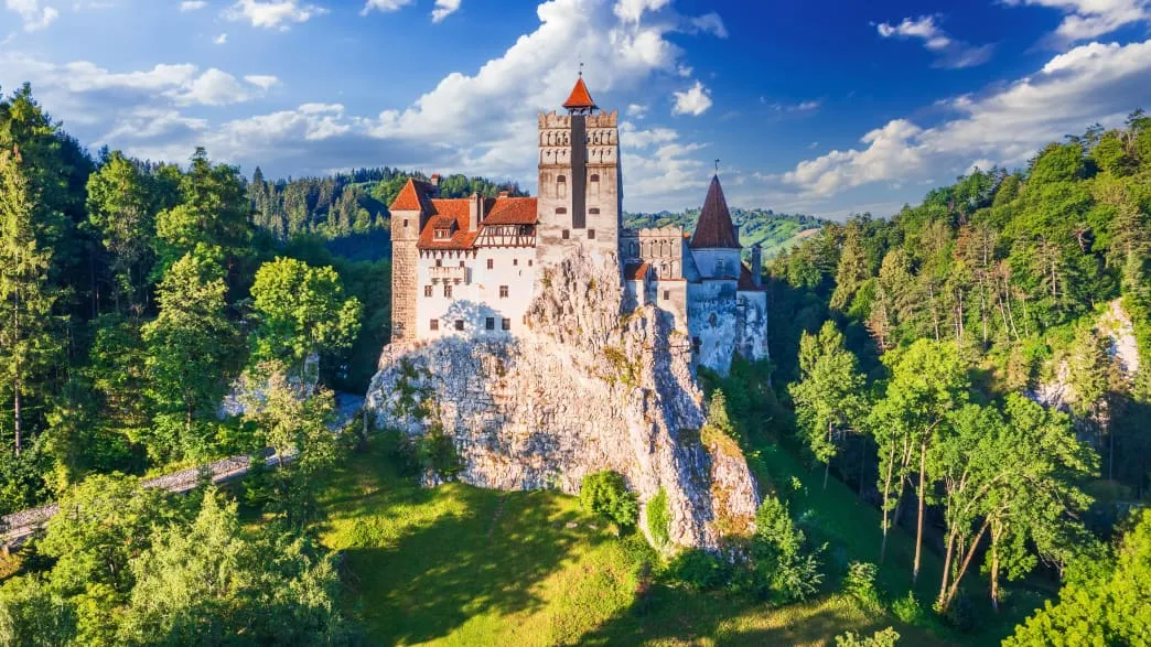 Blick auf Schloss Bran in Rumänien