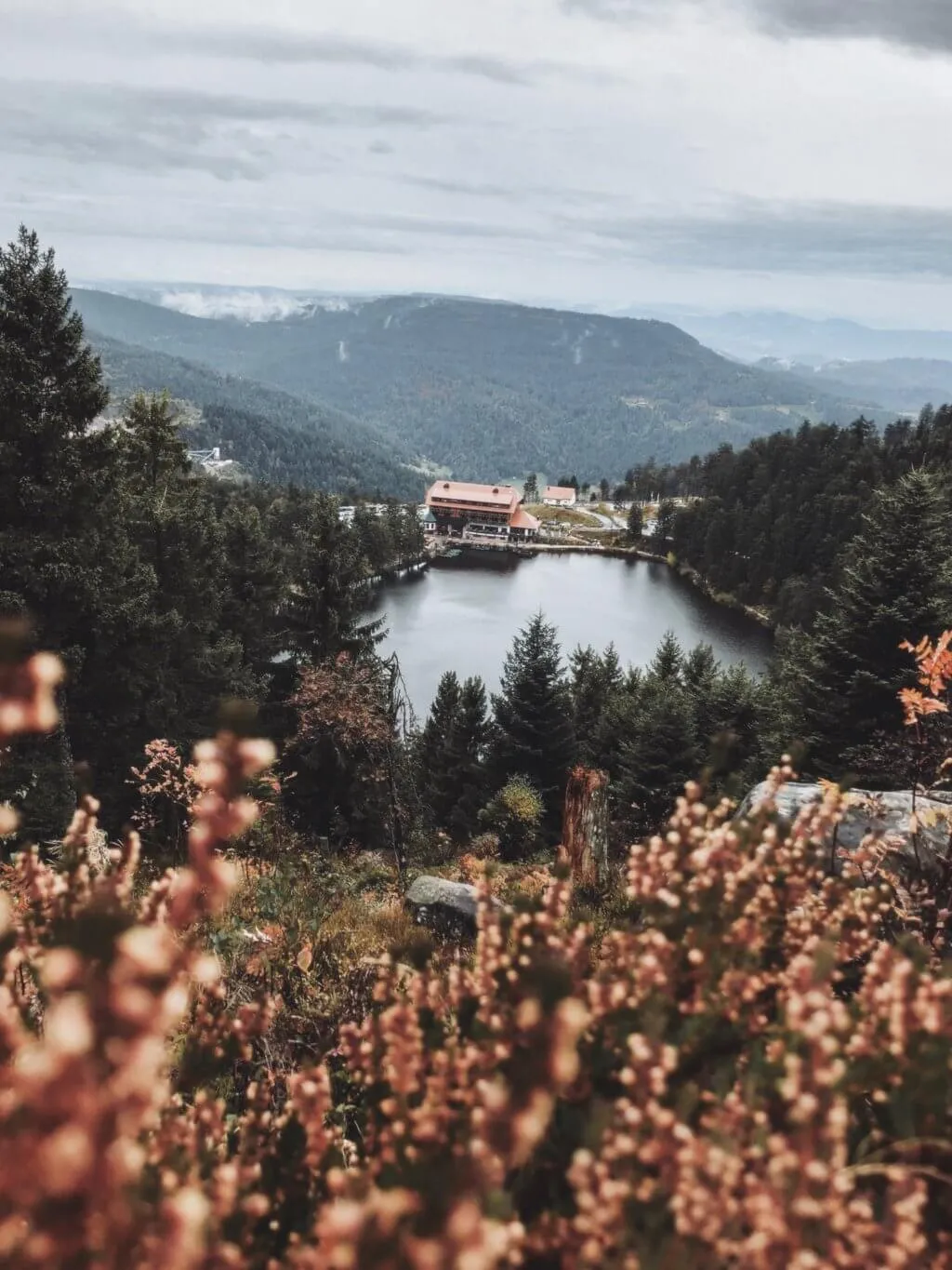 Blick von der Hornisgrinde auf den Mummelsee