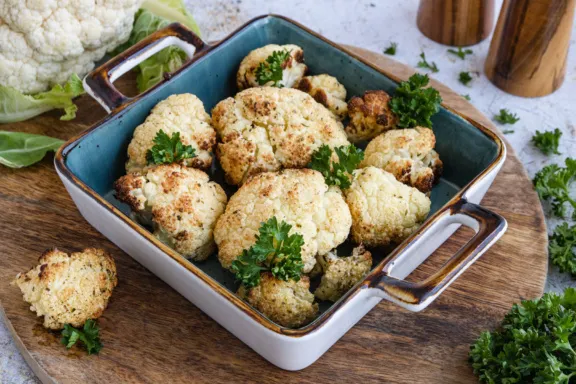Blumenkohl aus dem Ofen, eine vielseitige Gemüseoption