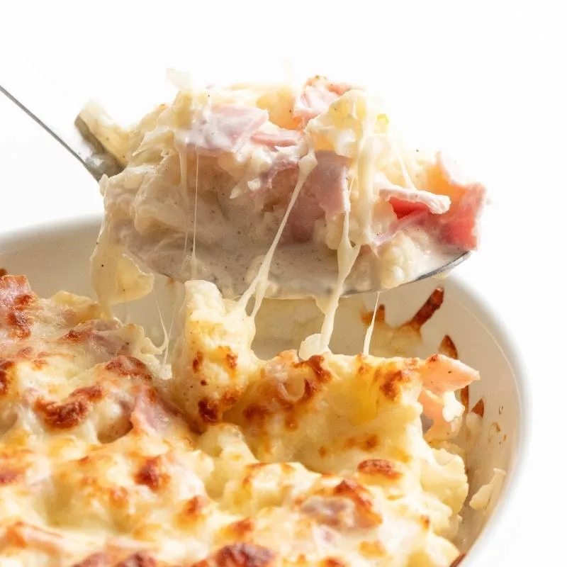 Blumenkohl-Schinken-Auflauf mit Käse