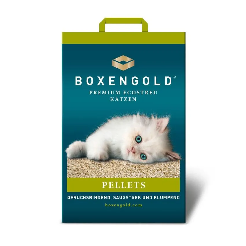 Boxengold Premium Katzenstreu Pellets im praktischen 10 Liter Sack