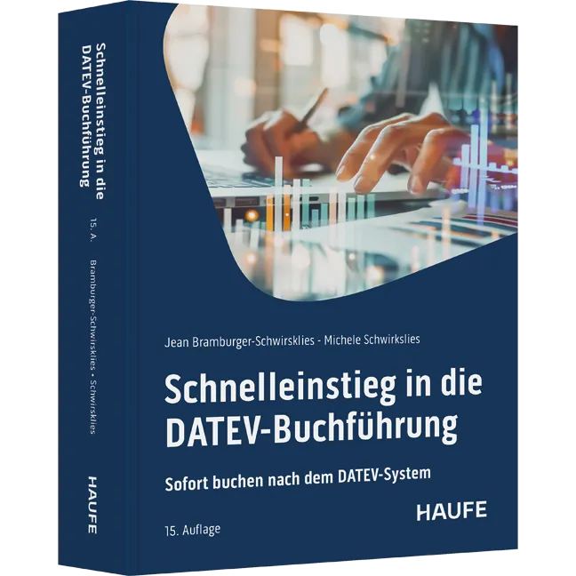 Buchcover des Haufe-Buchs "Schnelleinstieg in die DATEV-Buchführung"