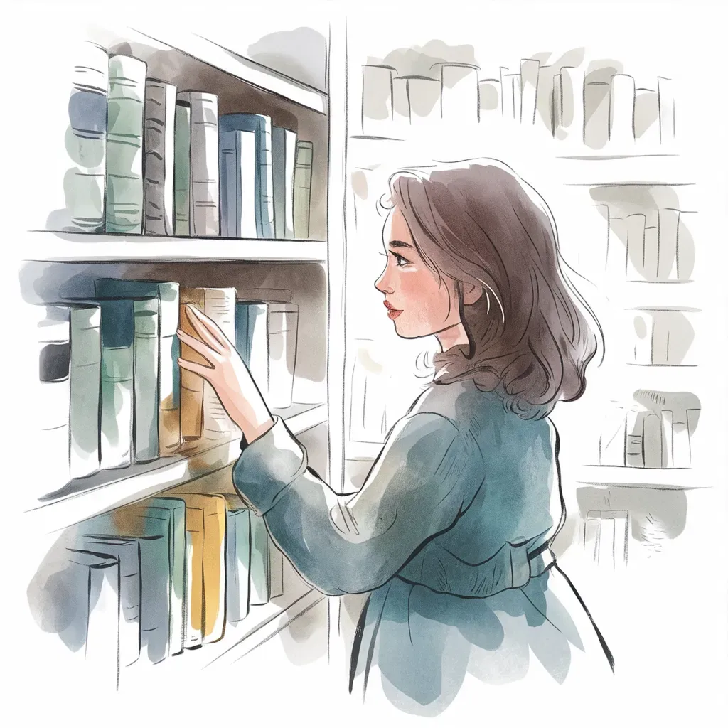 Bücherregal in historischer Umgebung