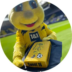 BVB Emma Torte: Ein leckerer Geburtstagskuchen mit dem beliebten Maskottchen Biene Emma und dem BVB-Logo.