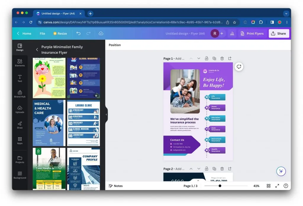 Canva Beispielvorlage
