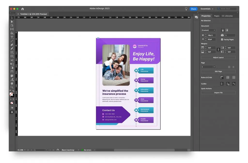 Canva JPG in InDesign