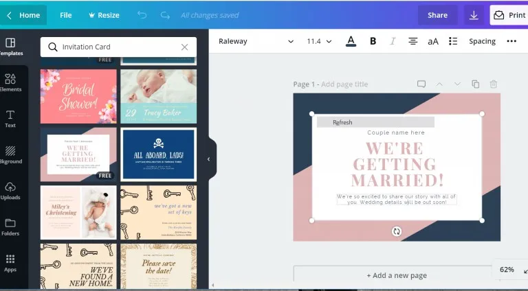 Canva Online-Design-Plattform mit vielfältigen Vorlagen