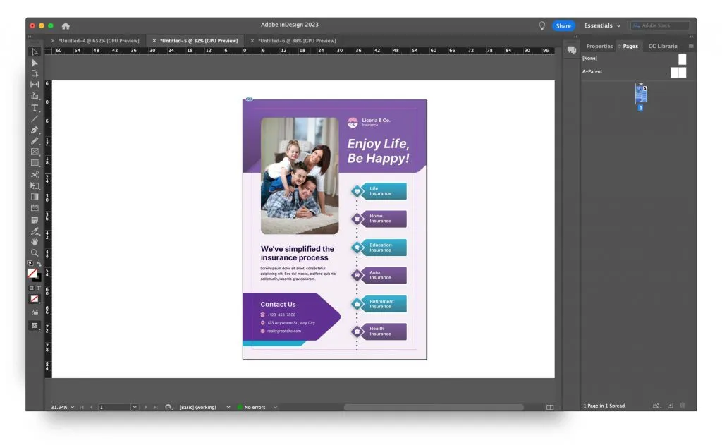 Canva PDF in InDesign