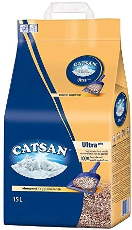 Catsan Ultra Plus Katzenstreu in der Packung