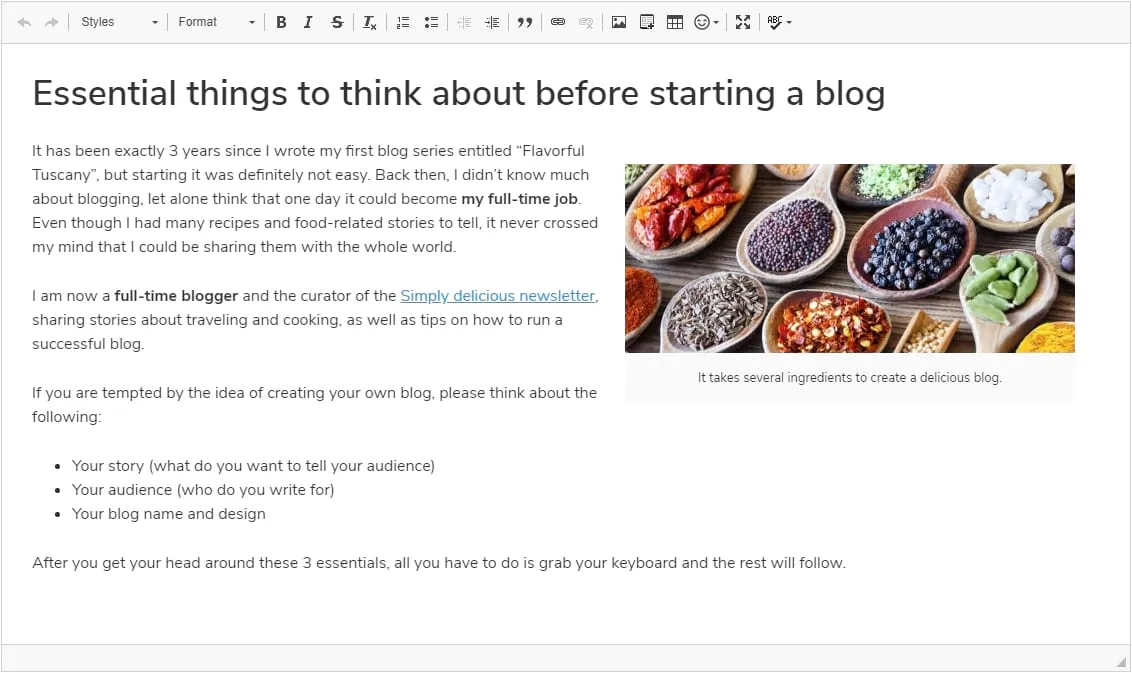 CKEditor Benutzeroberfläche