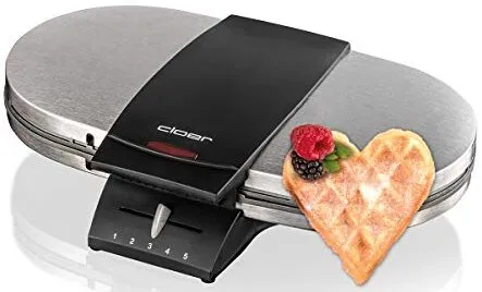 Cloer 1329 Doppel-Herzwaffeleisen, geschlossen von vorne